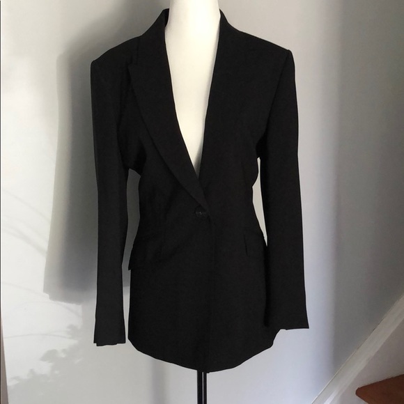 Black Single Button Blazer - Picture 1 of 3